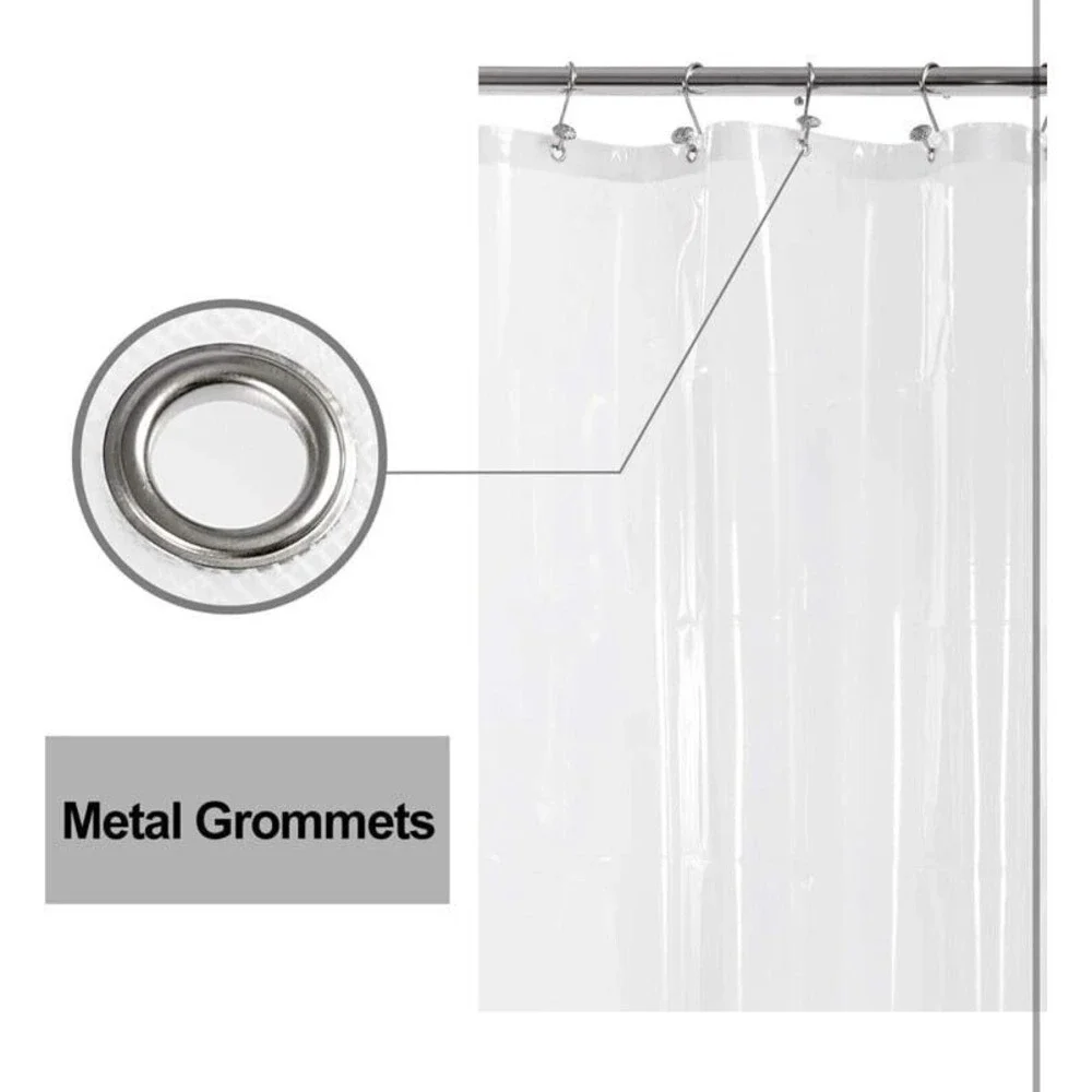 Barossa Design RV Shower Curtain Liner with 3 Magnets - 47